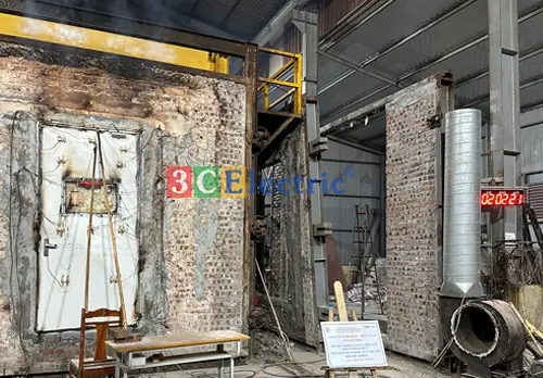 đốt kiểm đạt kiểm định cửa chống cháy tại phút 120 cửa chống cháy 120 phút thử nghiệm thành công